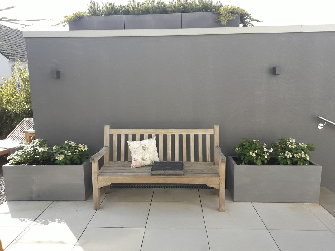 Elegant Einrichten | Pflanzkübel | Fiberglas | rechteckig | 84x30x40cm | grau