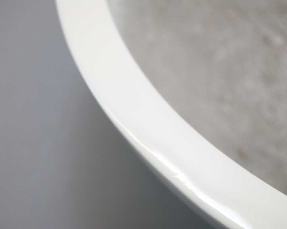 Elegant Einrichten | Pflanzkübel | Fiberglas | rund | D34xH12cm | hochglanz weiß