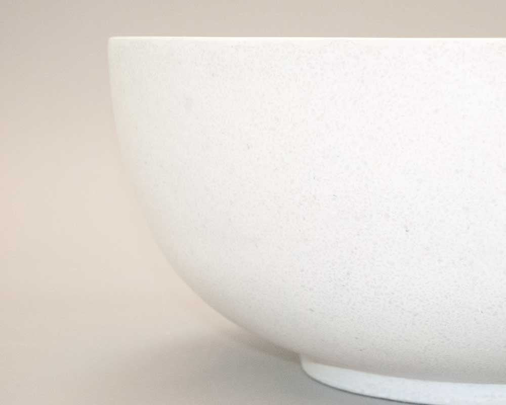 Elegant Einrichten | Pflanzkübel | Fiberglas | schale | rund | D80xH40cm | perlmutt weiß.