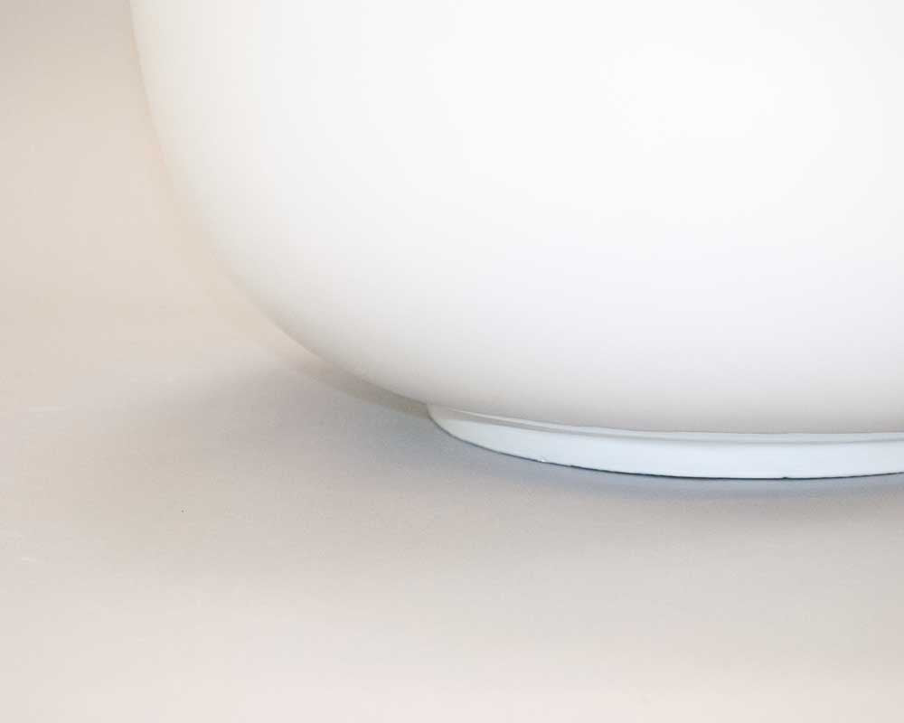 Elegant Einrichten | Pflanzkübel | Fiberglas | rund | D50xH25cm | hochglanz weiß