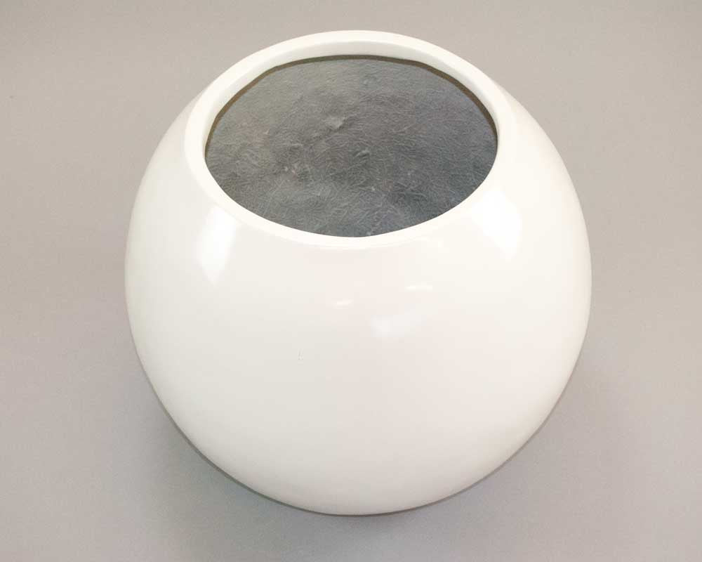 Elegant Einrichten | Fiberglas | Ball | D62xH48cm | hochglanz weiß
