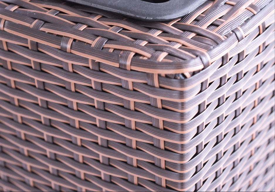 Elegant Einrichten | Pflanzkübel | Polyrattan | Säule | 30x30x55cm | braun.