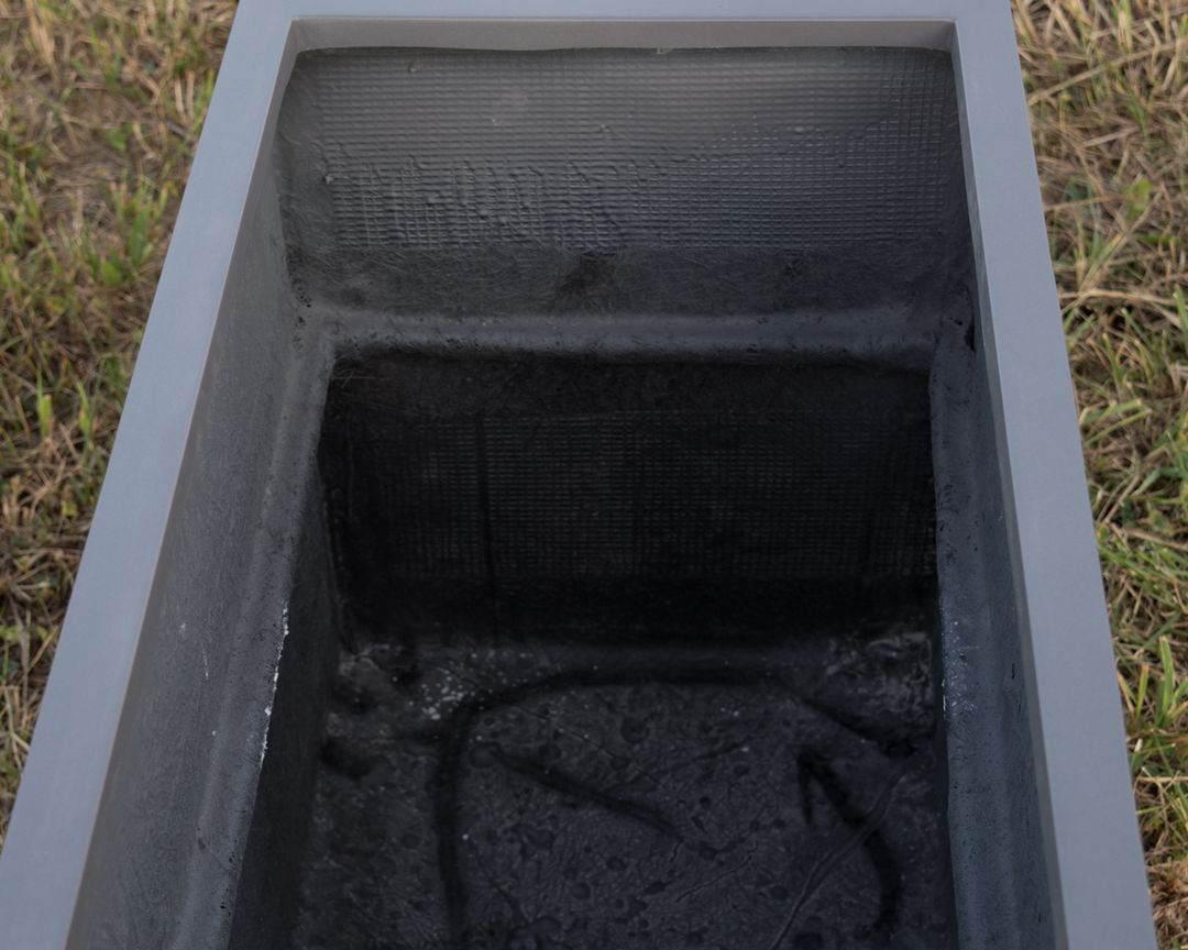 Elegant Einrichten | Pflanzkübel | Fiberglas | rechteckig | anthrazit metallic | 108x40x50cm