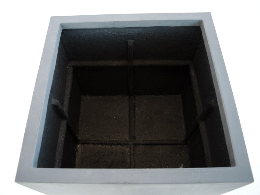 Elegant Einrichten | Pflanzkübel | Fiberglas | quadratisch | 70x70x70cm | grau.