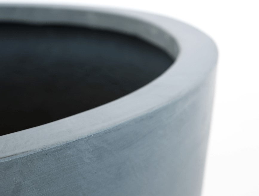 Elegant Einrichten | Pflanzkübel | Fiberglas | rund konisch | D30xH30cm| grau.