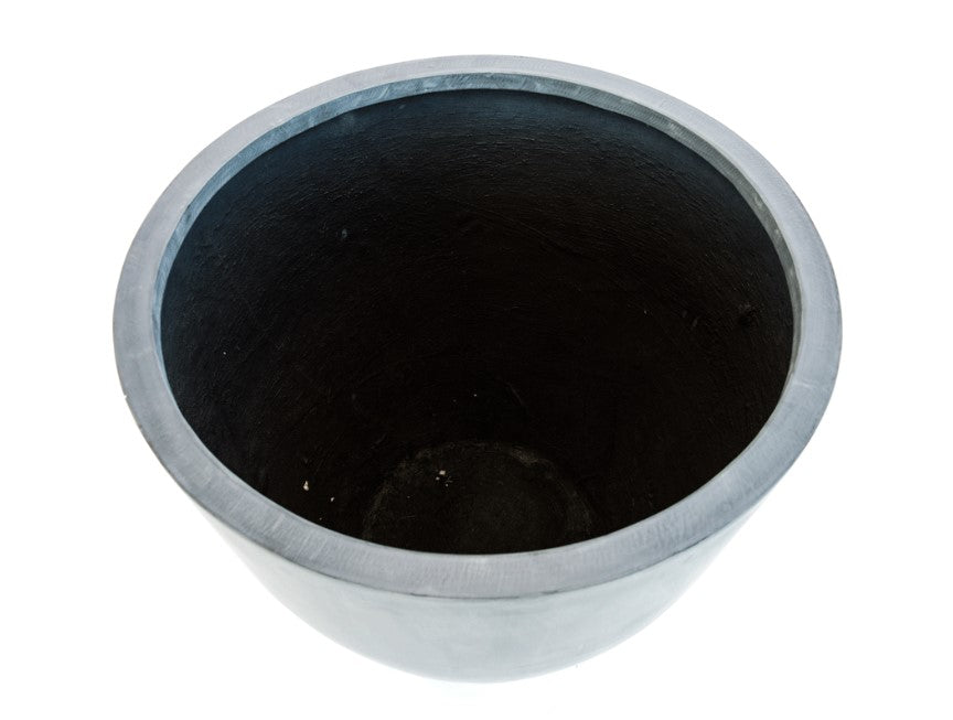 Elegant Einrichten | Pflanzkübel | Fiberglas | rund konisch | D30xH30cm| grau.