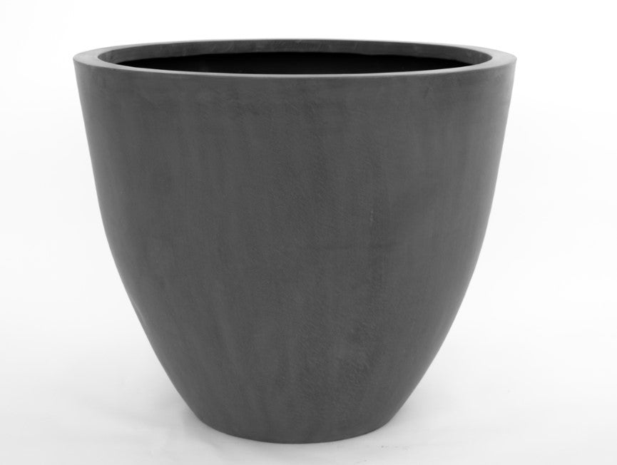 Elegant Einrichten | Pflanzkübel | Fiberglas | rundkonisch | D90xH80cm | grau.