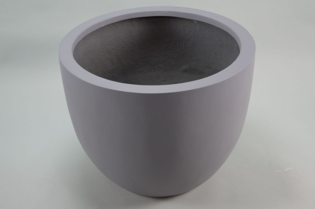 Elegant Einrichten | Pflanzkübel | Fiberglas | rund konisch | D30xH23,5cm | grau.