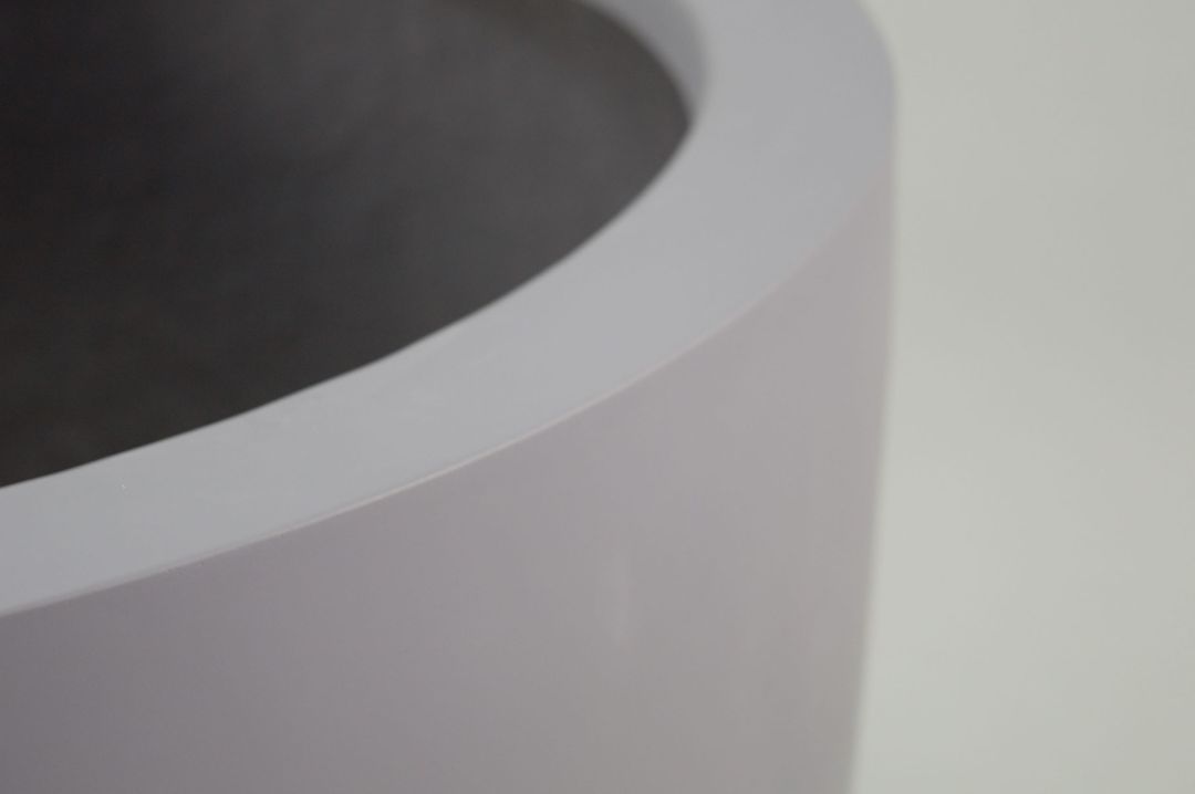 Elegant Einrichten | Pflanzkübel | Fiberglas | rund konisch | D40xH31cm | grau.