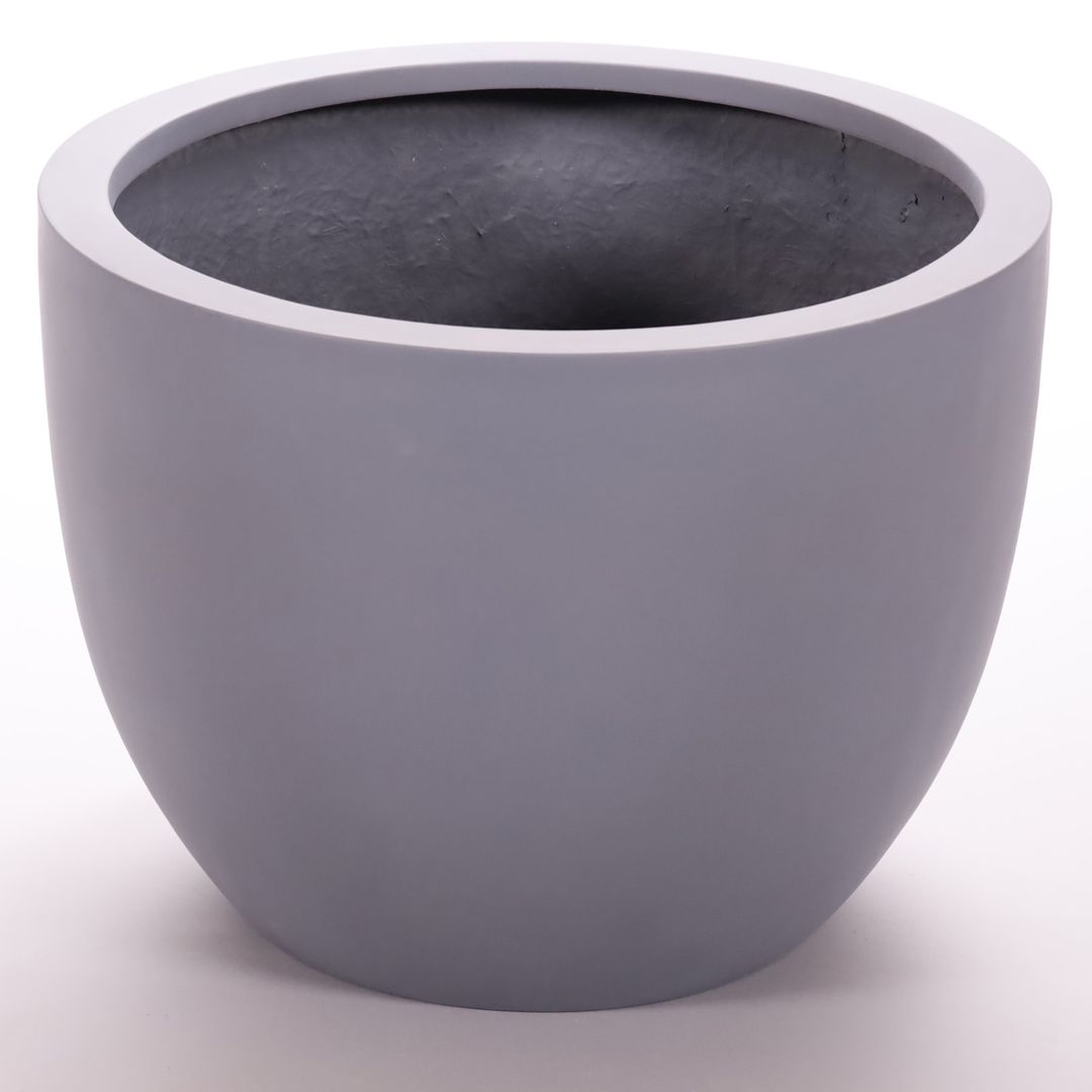 Elegant Einrichten | Pflanzkübel | Fiberglas | rund konisch | D40xH31cm | grau.