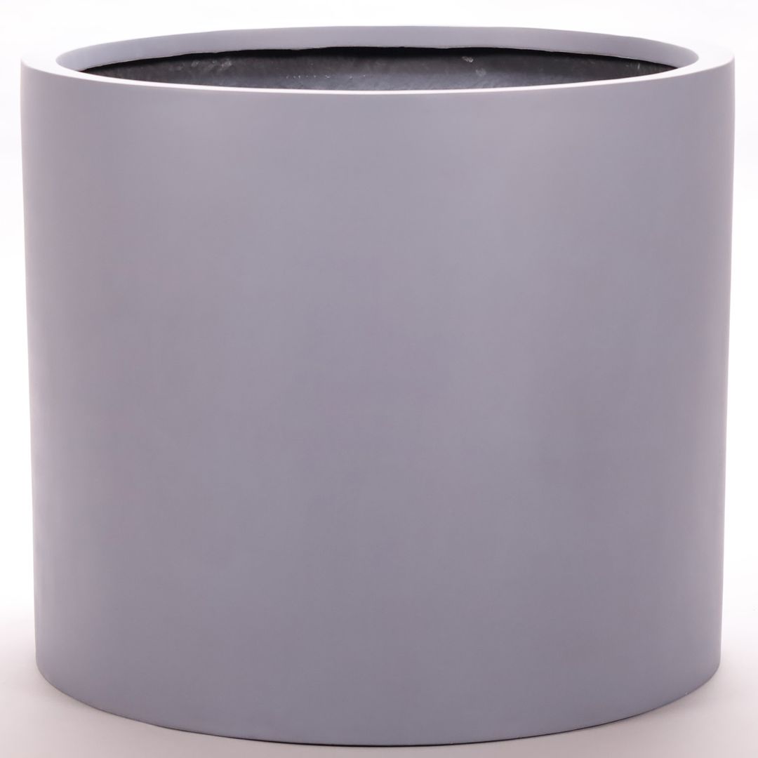 Elegant Einrichten | Pflanzkübel | Fiberglas | zylindrisch | D60xH50cm | grau.