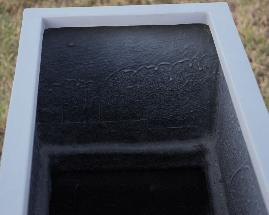 Elegant Einrichten | Pflanzkübel | Fiberglas | Raumteiler | rechteckig | 84x30x80cm | grau.