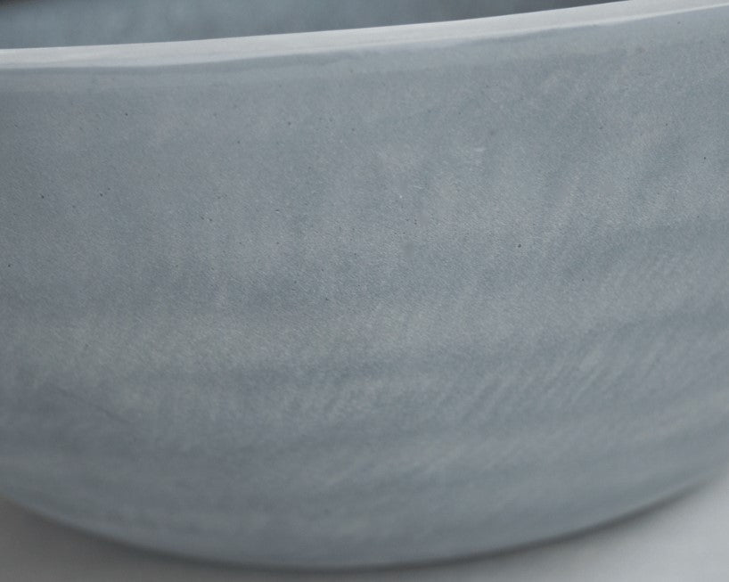 Elegant Einrichten | Pflanzkübel | Fiberglas | rund | D46xH16cm | grau.