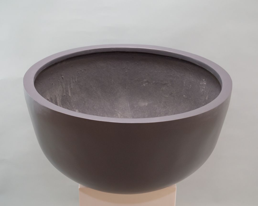 Elegant Einrichten | Pflanzkübel | Fiberglas | rund | D50xH25cm | anthrazit-metallic