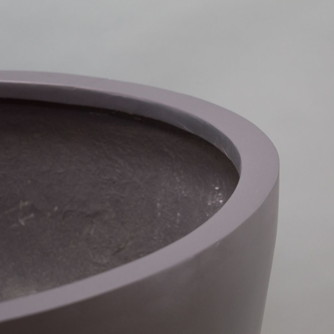 Elegant Einrichten | Pflanzkübel | Fiberglas | rund | D50xH25cm | anthrazit-metallic