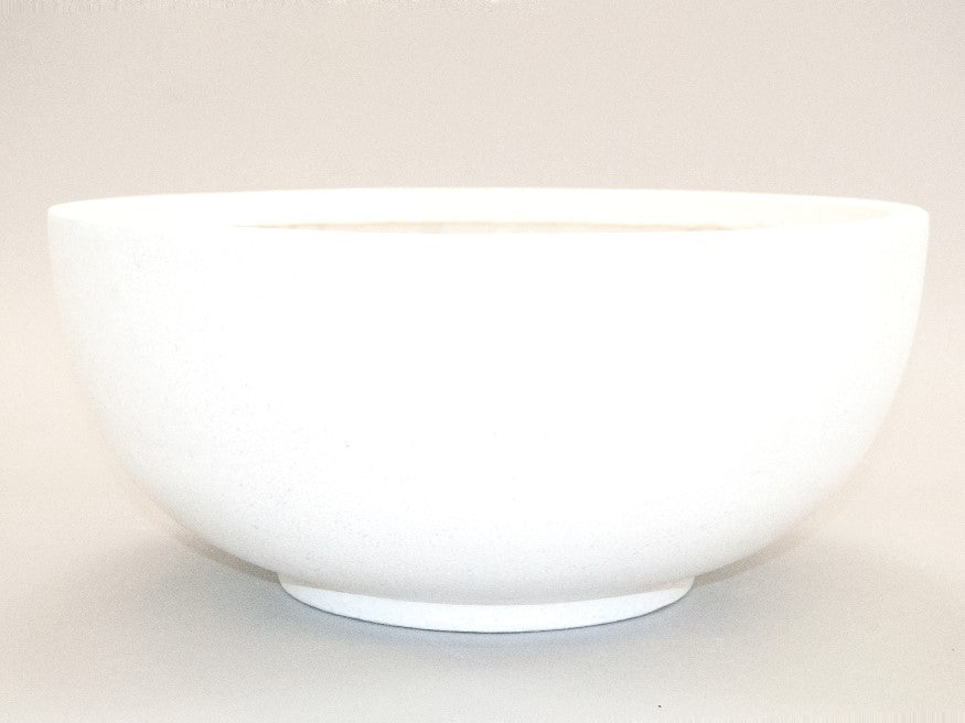 Elegant Einrichten | Pflanzkübel | Fiberglas | schale | rund | D70xH35cm | perlmutt weiß.