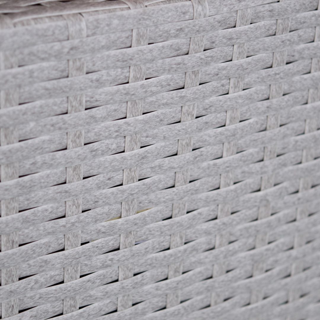 Elegant Einrichten | Pflanzkübel | Polyrattan | Säule | 30x30x80cm | grau meliert