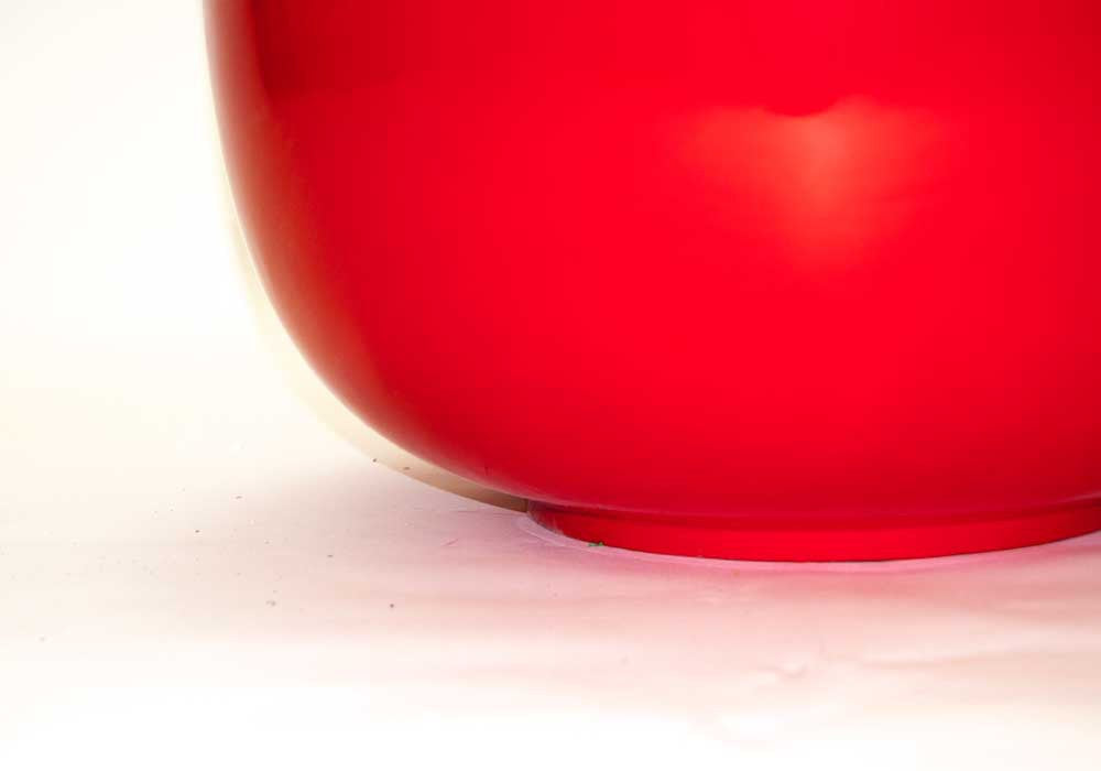 Elegant Einrichten | Pflanzkübel | Fiberglas | rund | rund | D50xH25cm | hochglanz rot