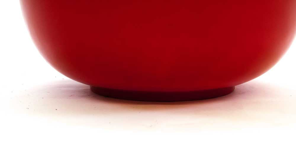 Elegant Einrichten | Pflanzkübel | Fiberglas | rund | rund | D50xH25cm | hochglanz rot