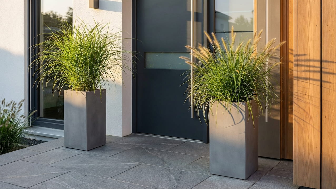 Pflanzkübel in Betonoptik: Moderner Industrial-Look mit weniger Gewicht