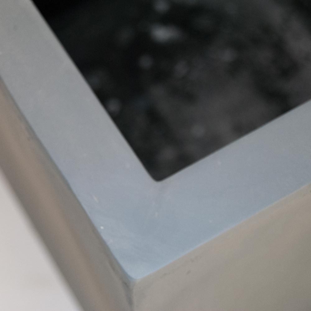 Pflanzkübel | Fiberglas | quadratisch | 80x80x80cm | grau