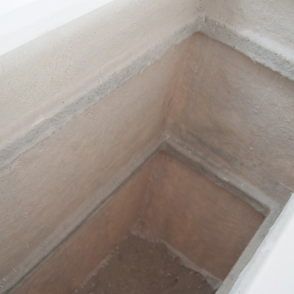 Elegant Einrichten | Pflanzkübel | Fiberglas | rechteckig | 108x40x100cm | perlmutt weiß.