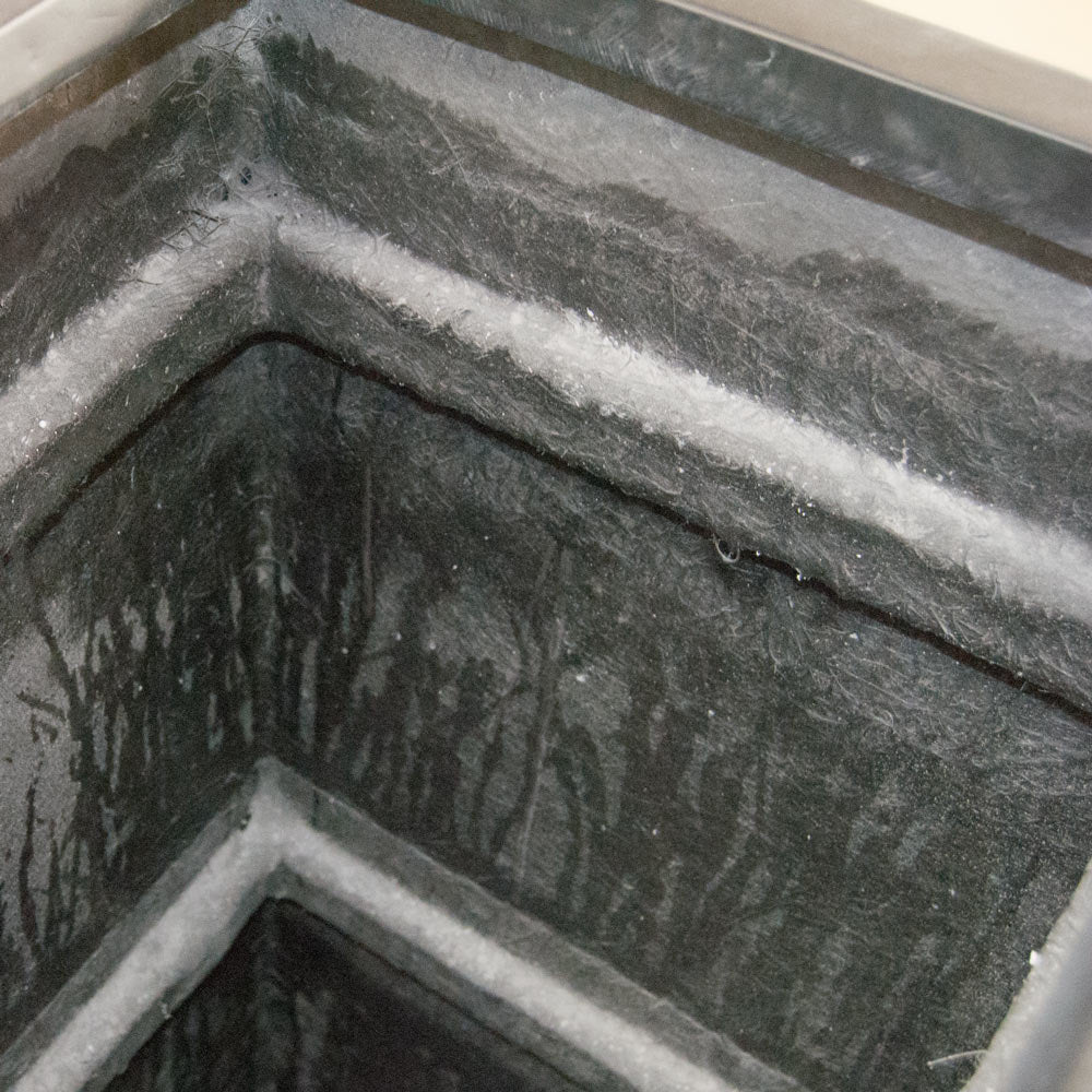 Elegant Einrichten | Pflanzkübel | Fiberglas | rechteckig | 108x40x100cm | elegant schwarz-matt.