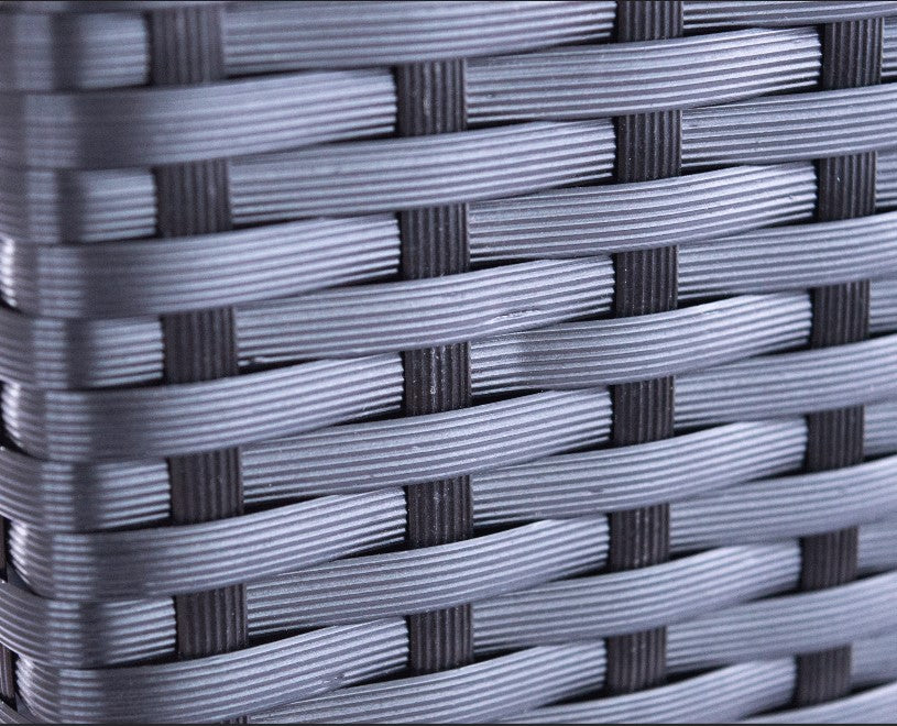 Elegant Einrichten | Pflanzkübel | quadratisch konisch | Polyrattan | 26x26x24cm | schwarz.