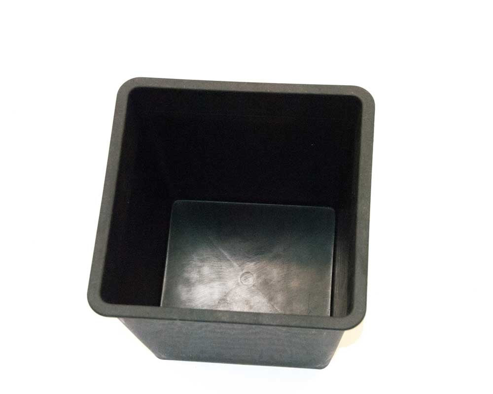 Elegant Einrichten | Kunststoffeinsatz | Pflanzkübel | 26x26x24cm | Schwarz
