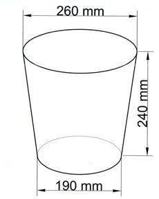 Pflanzkübel | Polyrattan | rund konisch | D30xH30cm | creme weiß