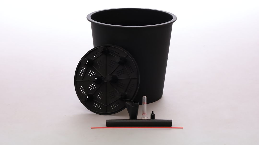 Pflanzkübel | Polyrattan | rundkonisch | D35xH32cm | coffee braun