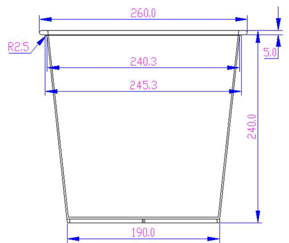 Pflanzkübel | Polyrattan | rechteckig | 82x30x29cm