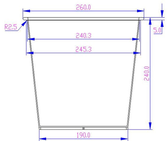 Pflanzkübel | Polyrattan | rechteckig | 82x30x26cm | schwarz