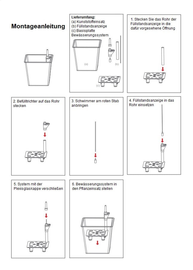 Blumenkübel quadratisch, konisch Polyrattan 26x26x24cm schwarz 5er Set
