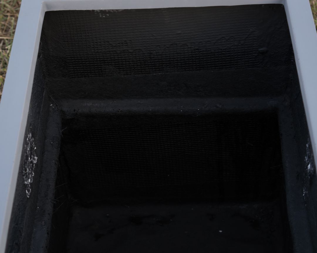 Elegant Einrichten | Pflanzkübel | Fiberglas | rechteckig | 100x40x50cm | grau