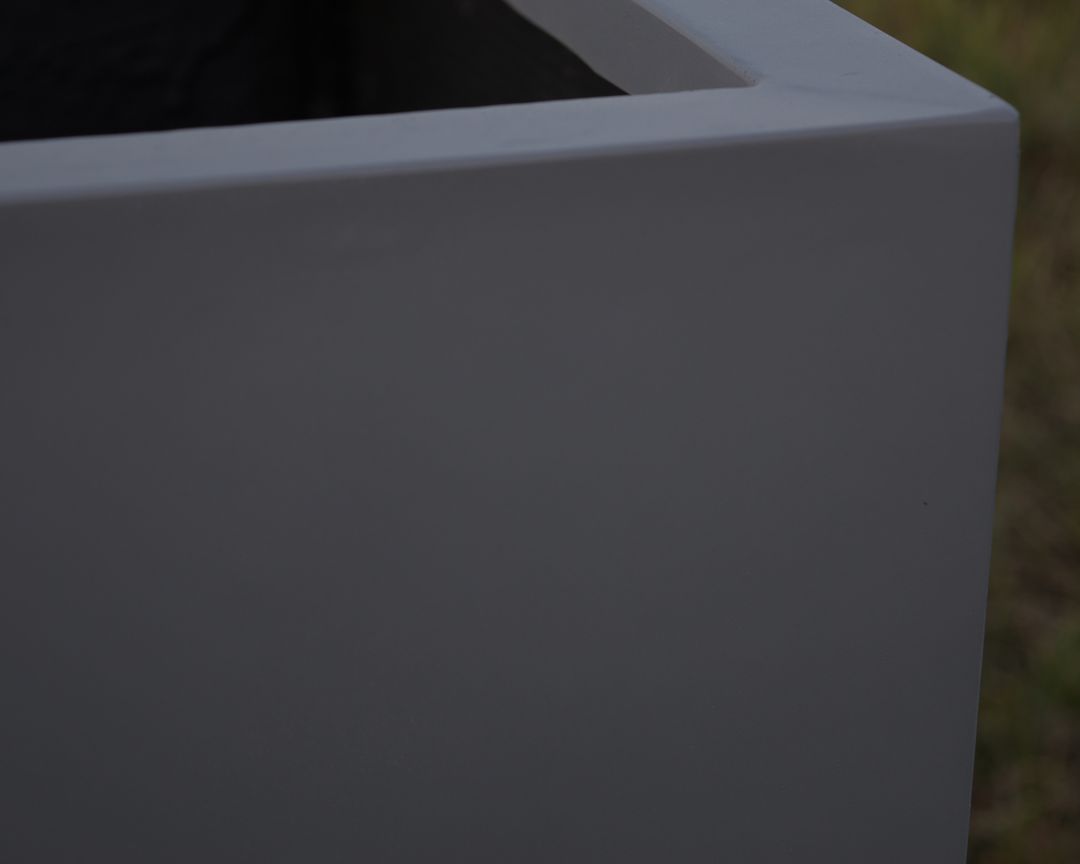 Elegant Einrichten | Pflanzkübel | Fiberglas | rechteckig | 100x40x50cm | grau