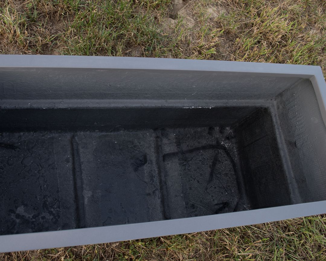 Elegant Einrichten | Pflanzkübel | Fiberglas | rechteckig |anthrazit metallic | 100x40x50cm