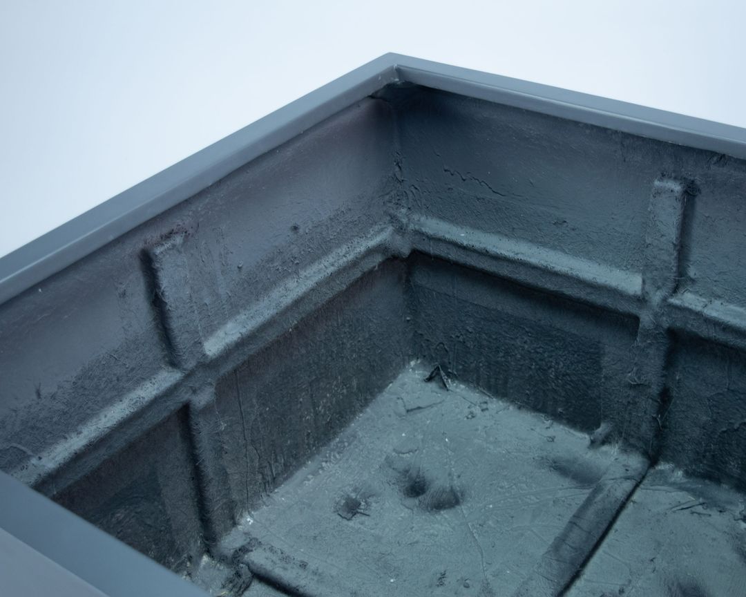 Elegant Einrichten | Pflanzkübel | Fiberglas | niedrige quadratisch | 70x70x40cm | anthrazit-metallic.