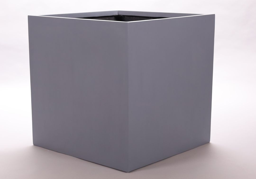 Elegant Einrichten | Pflanzkübel | Fiberglas | quadratisch | 70x70x70cm | grau.