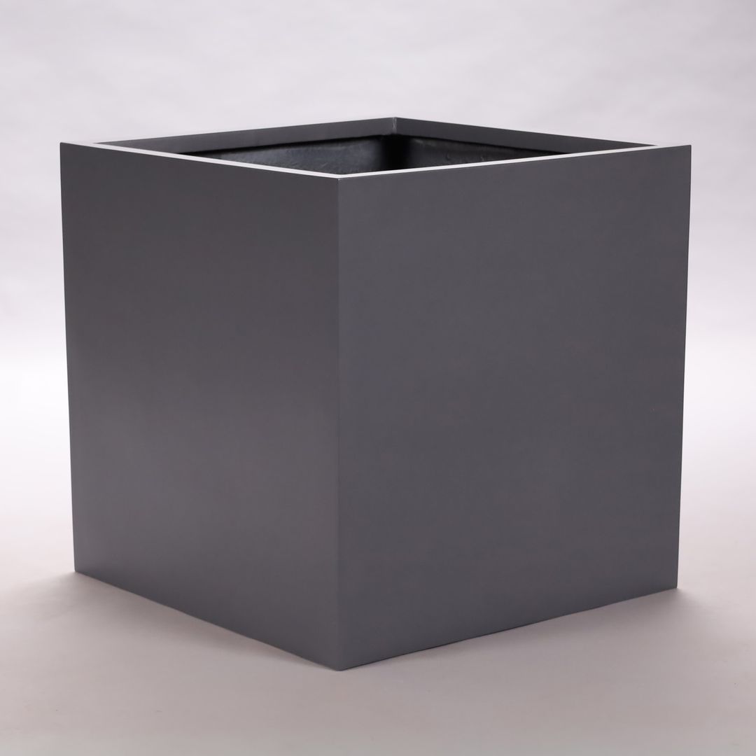 Elegant Einrichten | Pflanzkübel | Fiberglas | anthrazit metallic | quadratisch | 70x70x70cm