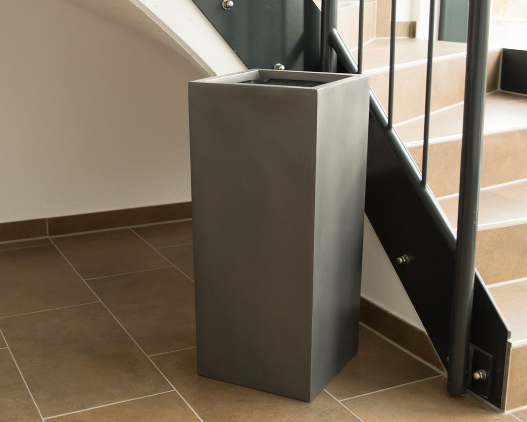 Elegant Einrichten | Pflanzkübel | Fiberglas | säule | 30x30x60cm | anthrazit metallic