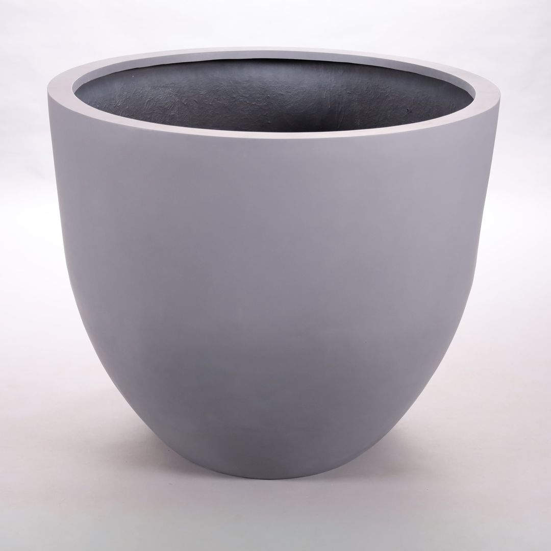 Elegant Einrichten | Pflanzkübel | Fiberglas | rundkonisch | D110xH95cm | grau.