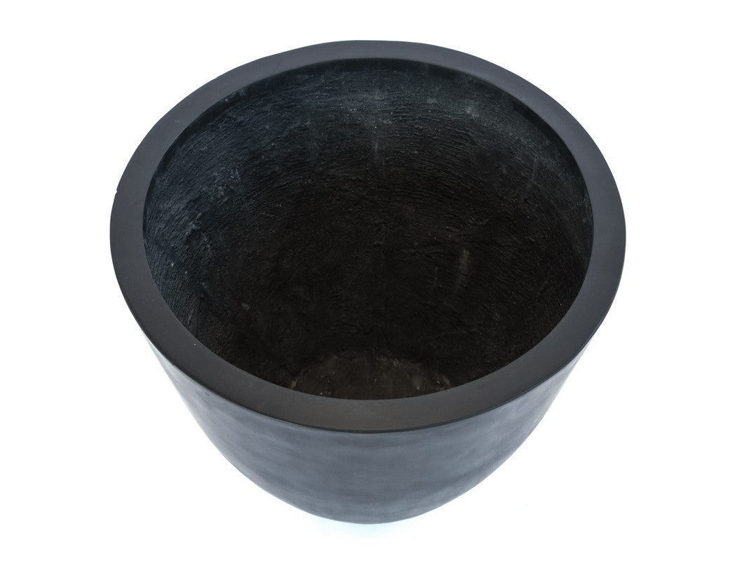 Elegant Einrichten | Pflanzkübel | Fiberglas | rundkonisch | D110xH95cm | elegant  schwarz-matt.