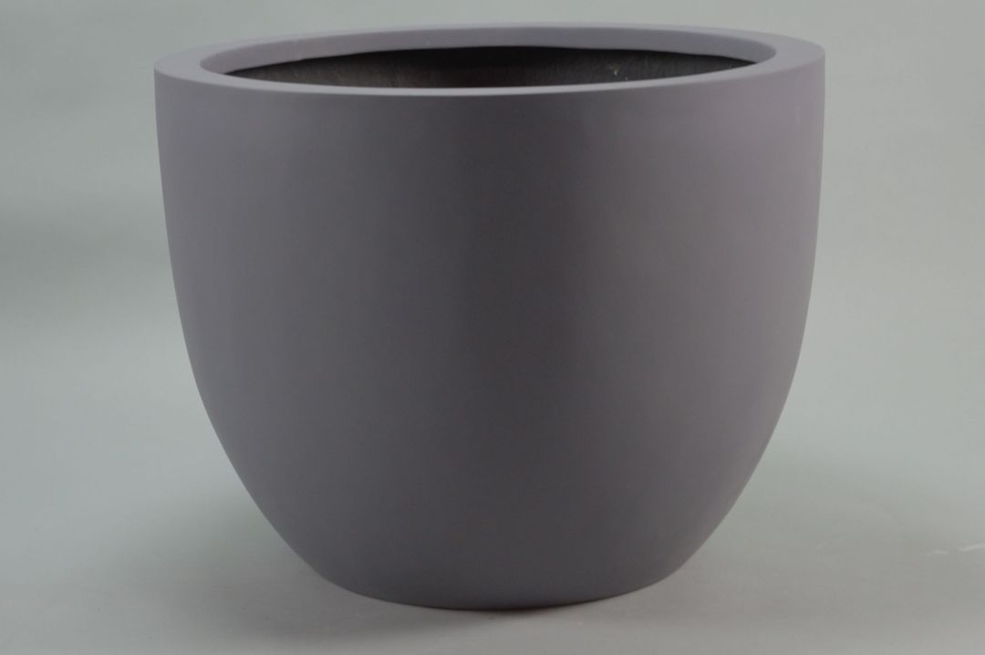 Elegant Einrichten | Pflanzkübel | Fiberglas | rund konisch | D60xH46,5cm | grau.