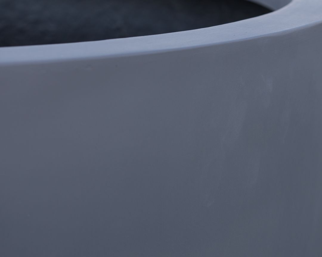 Elegant Einrichten | Pflanzkübel | Fiberglas | zylindrisch | D70xH60cm | grau.