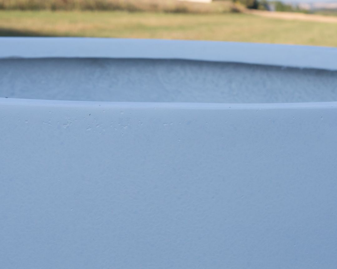 Elegant Einrichten | Pflanzkübel | Fiberglas | zylindrisch | D80xH70cm | perlmutt weiß.