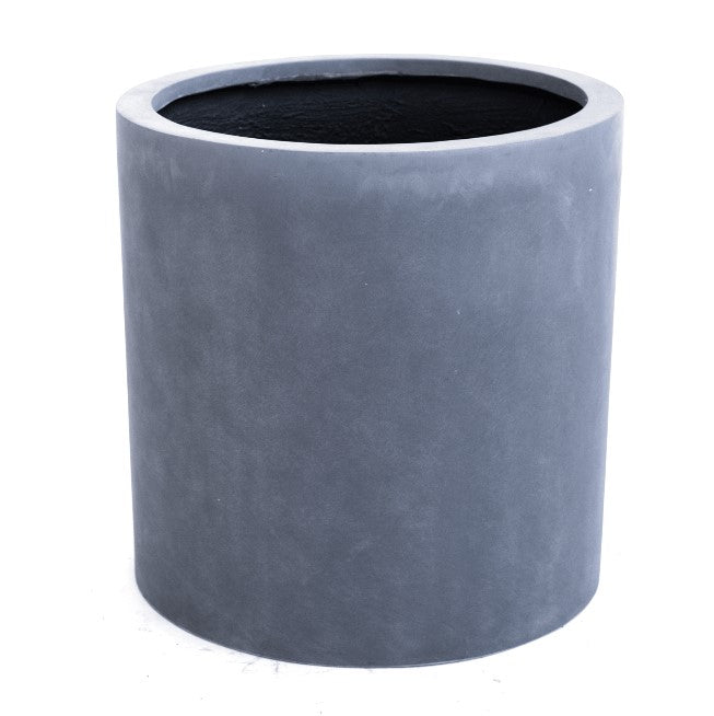 Elegant Einrichten | Pflanzkübel | Fiberglas | zylindrisch | D40xH40cm | grau.
