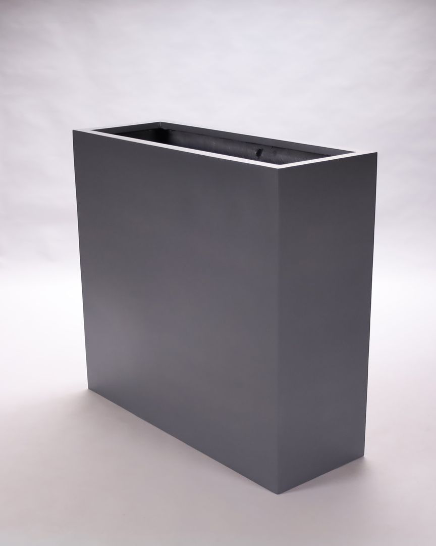 Elegant Einrichten | Pflanzkübel | Fiberglas | rechteckig | 108x40x100cm | anthrazit-metallic.