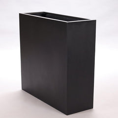 Elegant Einrichten | Pflanzkübel | Fiberglas | rechteckig | 84x30x80cm | elegant schwarz-matt.