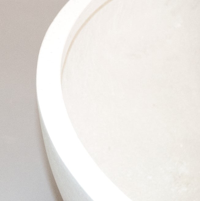 Elegant Einrichten | Pflanzkübel | Fiberglas | schale | rund | D70xH35cm | perlmutt weiß.